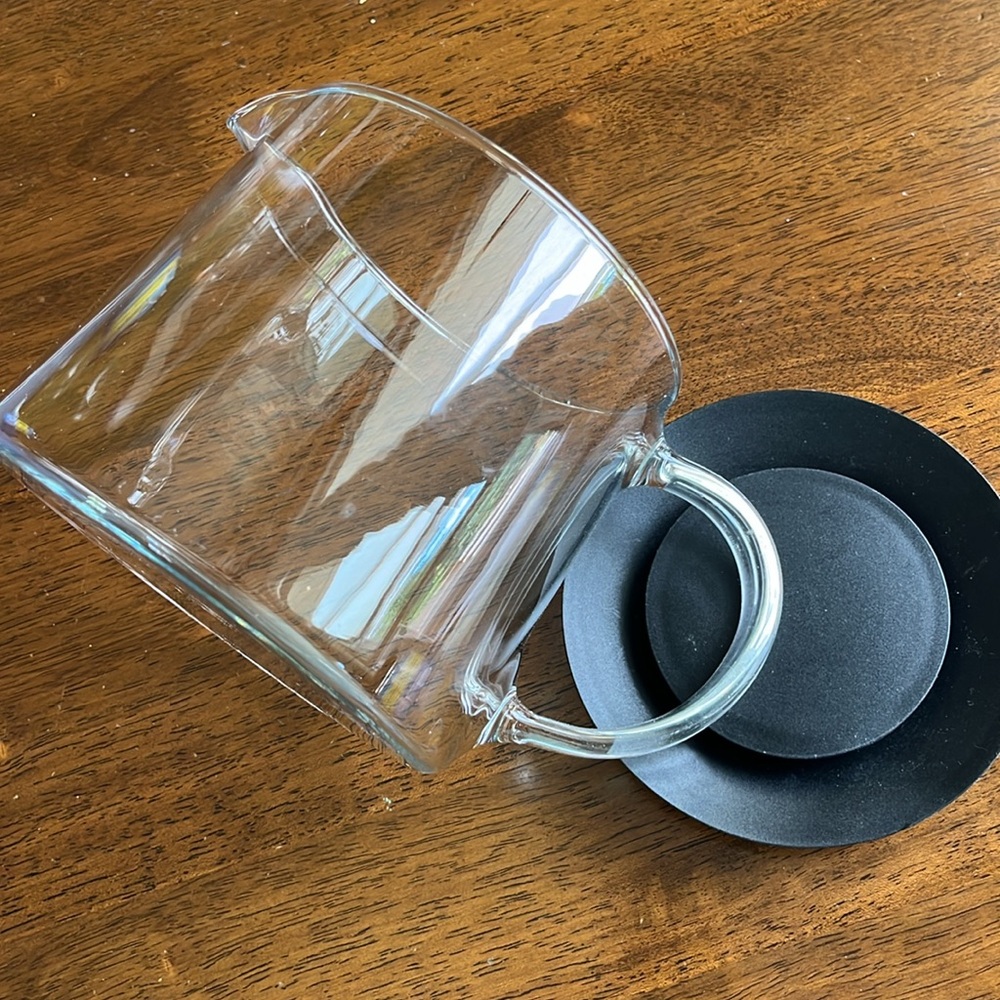 Glass Teapot with 2-piece Black Lid-in-lid